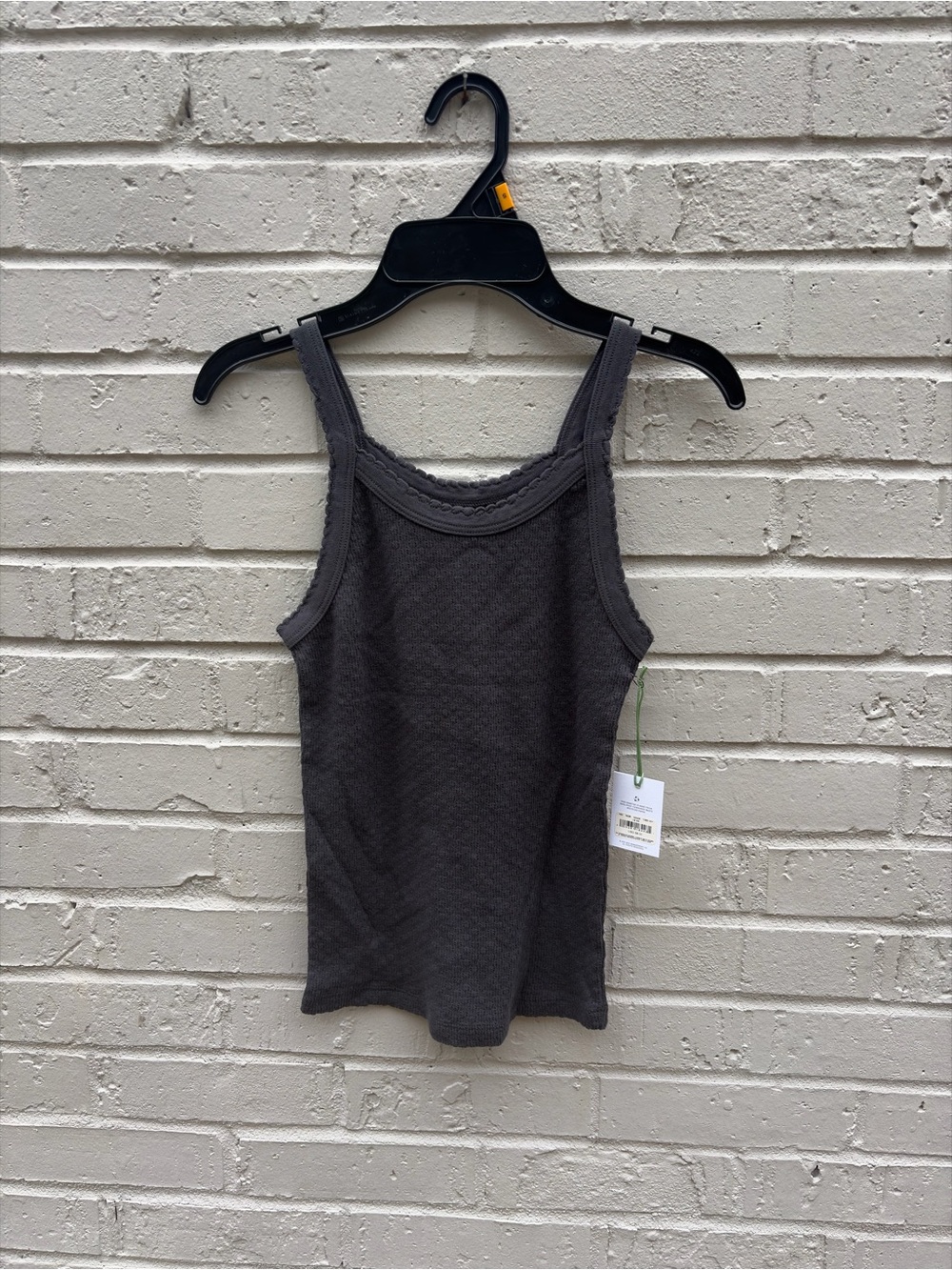 100% cotton American Eagle Outfitters Gray Ribbed Tank Cami